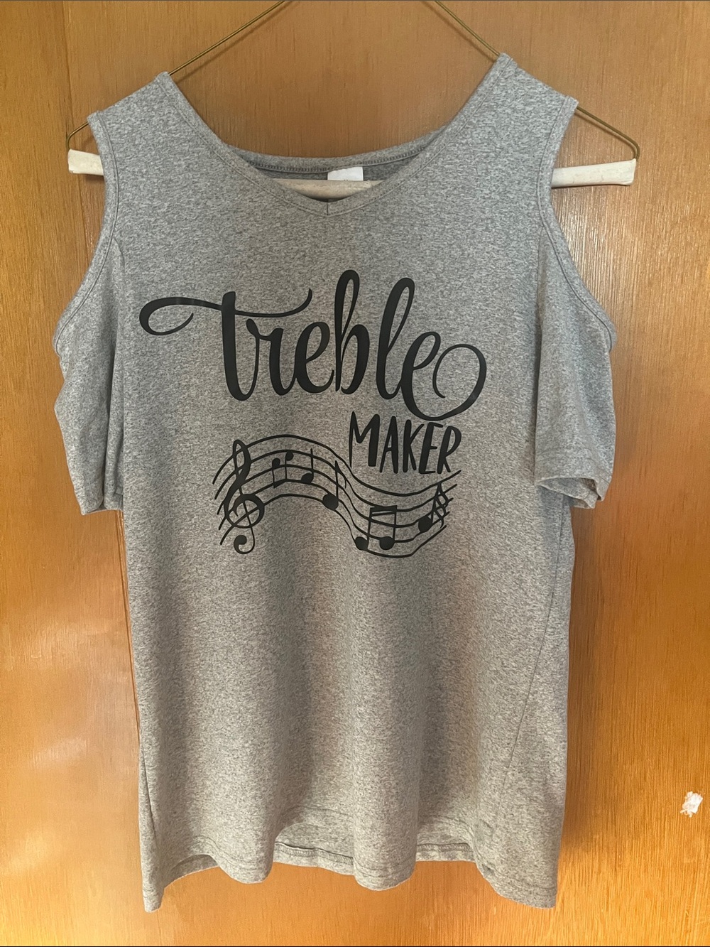 "Treble Maker" T-Shirt Open Shoulder
